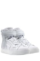 Pierre Hardy Pierre Hardy Leather High Top Sneakers - White