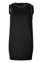 Dsquared2 Dsquared2 Cocoon Dress With Leather Trim - Black
