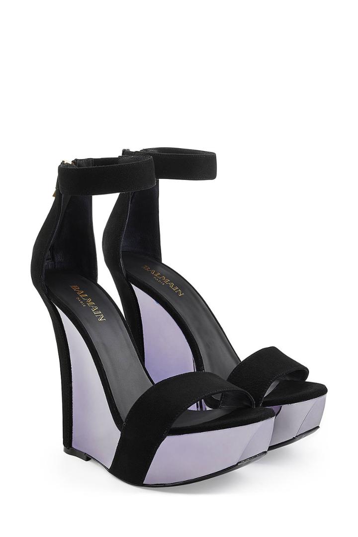 Balmain Balmain Suede Platform Sandals