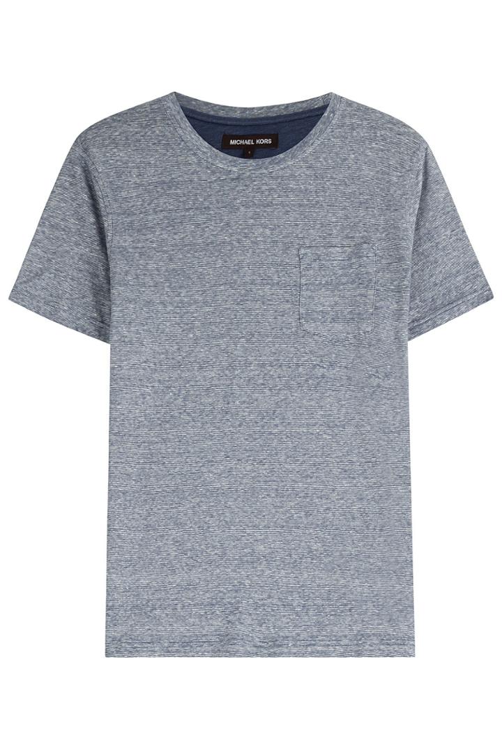 Michael Kors Collection Michael Kors Collection Linen-cotton T-shirt - Blue
