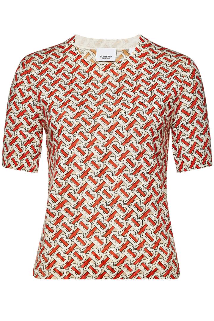 Burberry Burberry Sewa Printed Merino Wool Top