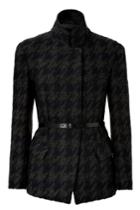 Donna Karan New York Donna Karan New York Wool-mohair-cashmere Houndstooth Jacket - Grey