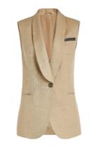 Brunello Cucinelli Brunello Cucinelli Cotton-linen Vest With Embellishment
