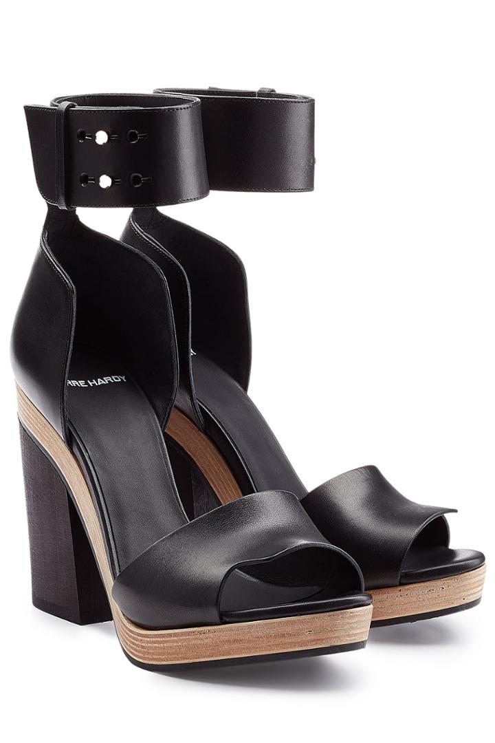 Pierre Hardy Pierre Hardy Leather Sandals With Block Heel - Black