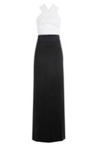 Galvan Galvan Floor Length Dress With Satin