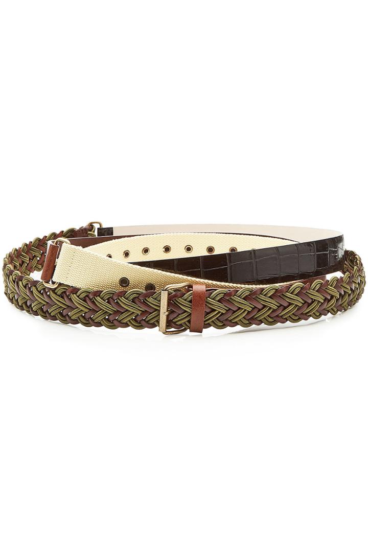 Y/project Y/project Layered Belt With Leather