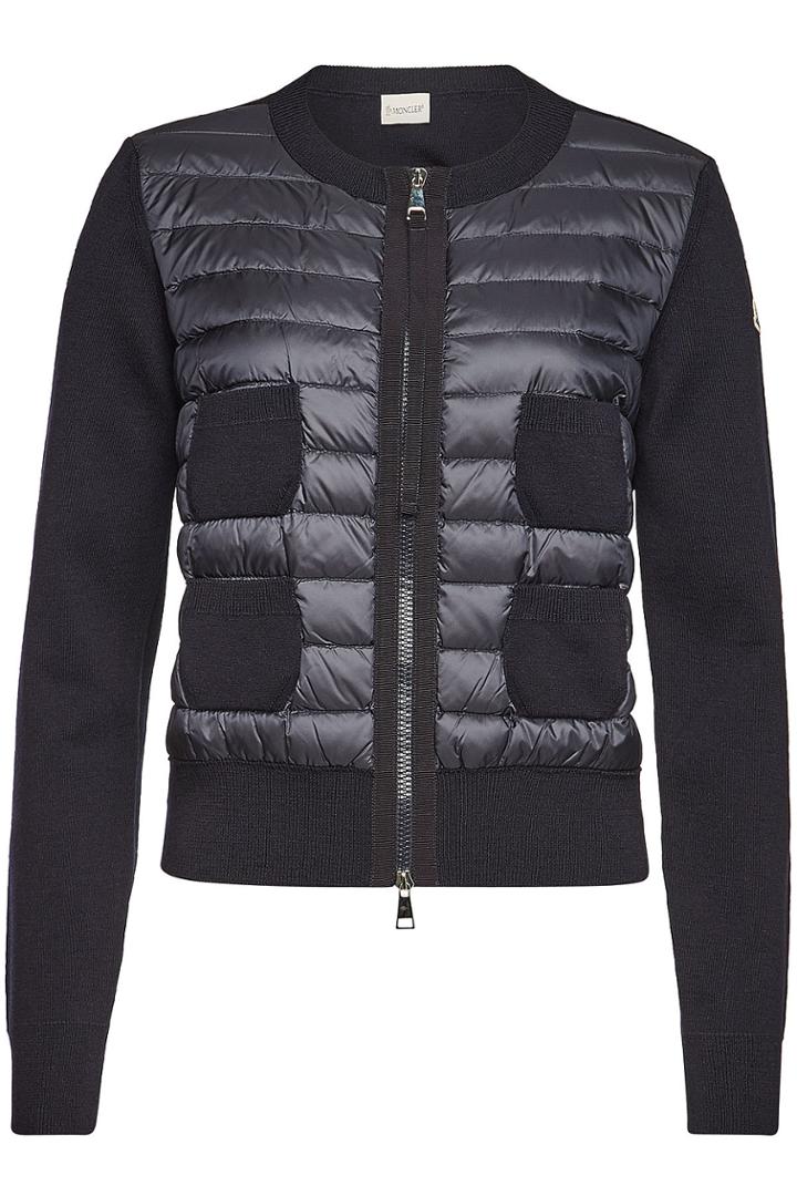Moncler Moncler Down-filled Quilted Front Cardigan