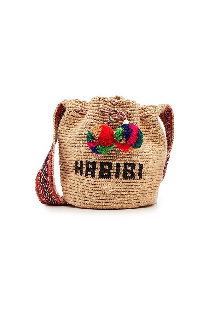 Soraya Hennessy Soraya Hennessy Mini Habibi Woven Mochila Bucket Bag
