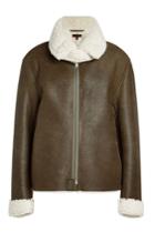 Yeezy Yeezy Leather Jacket With Shearling - Green