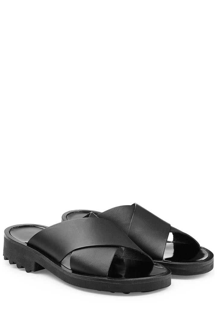 Robert Clergerie Robert Clergerie Bartt Leather Sliders