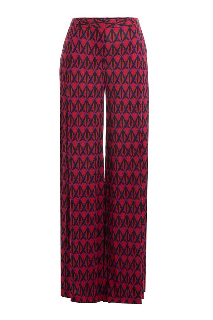 Diane Von Furstenberg Diane Von Furstenberg Wide Leg Printed Silk Pants - Multicolor
