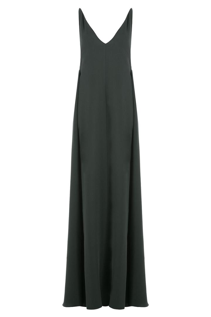 Valentino Valentino Floor Length Silk Dress - Green
