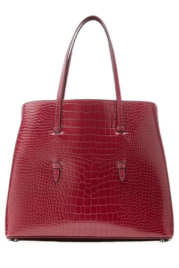 Alaia Alaia Embossed Leather Tote - Red