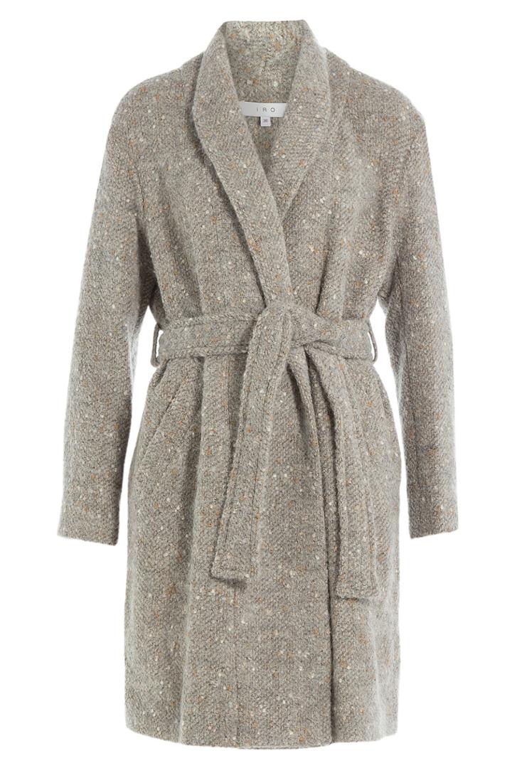 Iro Iro Coat With Wool, Alpaca And Mohair - Grey