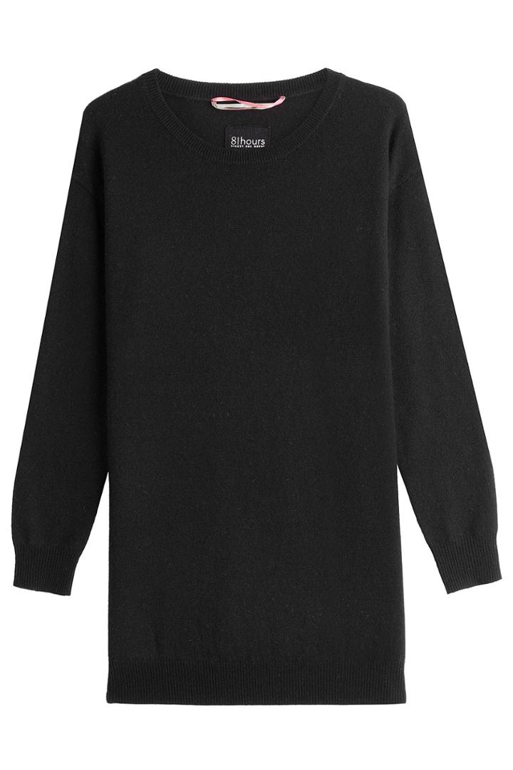 81 Hours 81 Hours Merino Wool Pullover With Cashmere - Black
