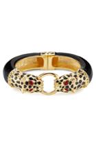 Kenneth Jay Lane Kenneth Jay Lane Gold-plated Resin Leopard Bracelet