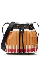 Moschino Moschino Matchstick Leather Shoulder Bag