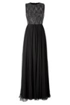 Jenny Packham Silk Gown In Licorice
