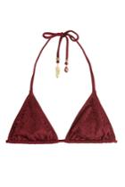 Ále By Alessandra Ále By Alessandra Triangle Bikini Top With Cut-out Detail - Purple