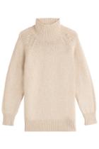 Max Mara Max Mara Virgin Wool Turtleneck Pullover With Cashmere - Beige