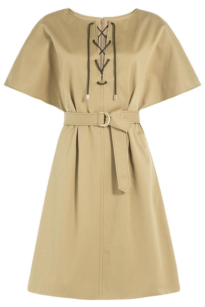 Vanessa Seward Vanessa Seward Cotton Dress With Lace-up Front - Brown