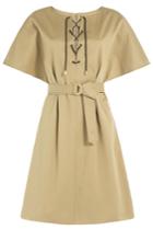Vanessa Seward Vanessa Seward Cotton Dress With Lace-up Front - Brown
