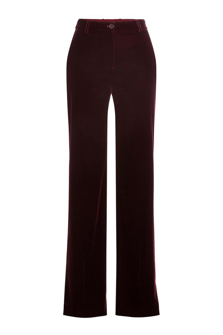 Roberto Cavalli Roberto Cavalli Wide Leg Velvet Pants - Red