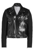 Calvin Klein 205w39nyc Calvin Klein 205w39nyc Perfecto Leather Biker Jacket With Fabric Sleeves