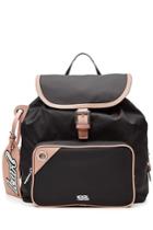 Karl Lagerfeld Karl Lagerfeld Fabric Backpack With Leather - Black