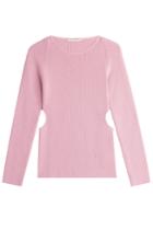 Emilia Wickstead Emilia Wickstead Wool-silk-cashmere Ribbed Pullover With Cutouts