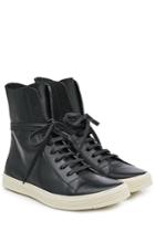 Rick Owens Rick Owens Lace Up Leather Sneakers