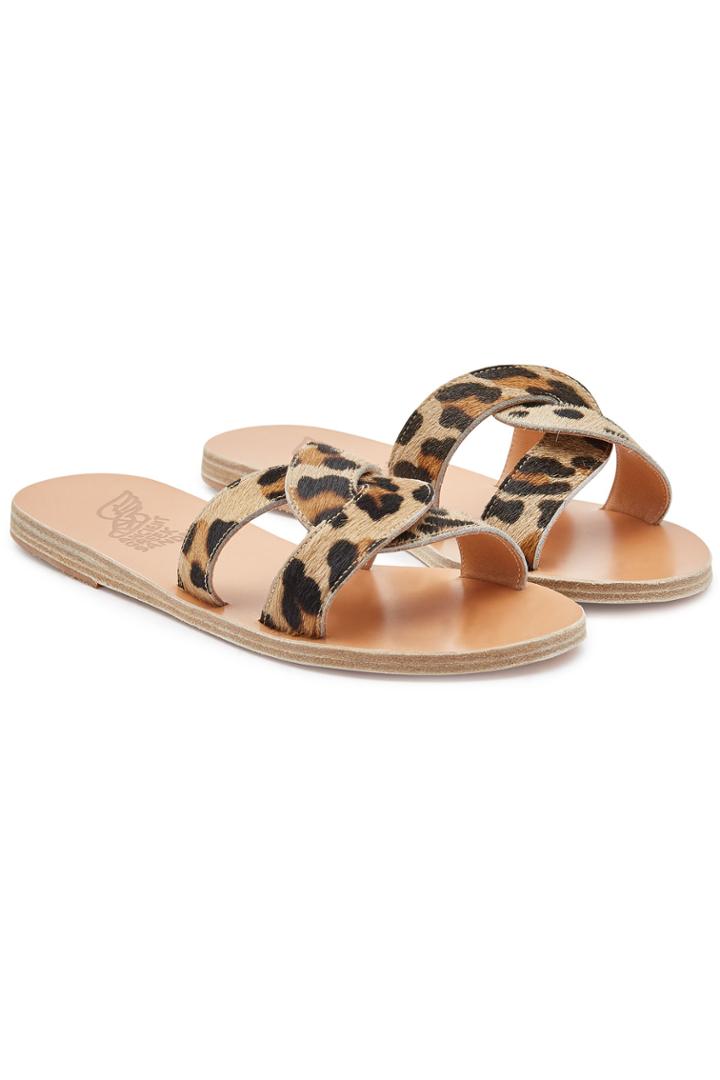 Ancient Greek Sandals Ancient Greek Sandals Desmos Calf Hair Sandals With Leather