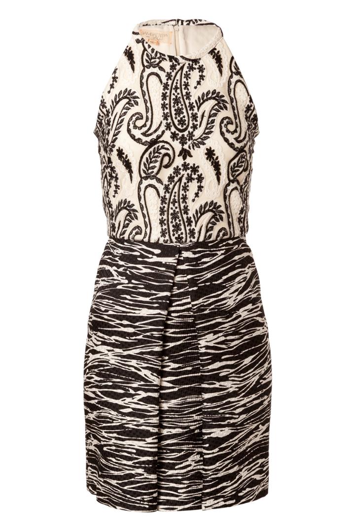 Giambattista Valli Giambattista Valli Silk-linen Embroidered Dress - Black