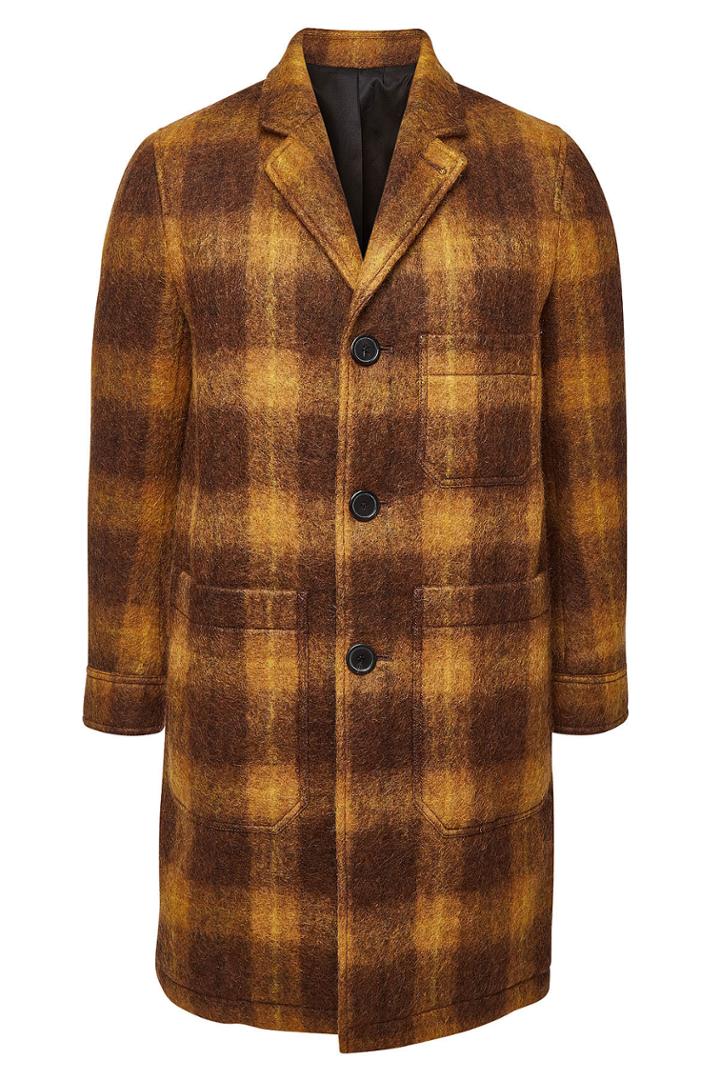 Ami Ami Checked Coat With Wool, Alpaca, And Mohair