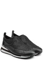 Hogan Rebel Hogan Rebel Mesh And Leather Slip-ons - Black