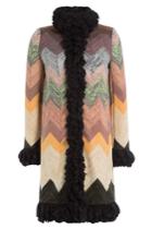 Missoni Missoni Wool Coat With Statement Collar And Trim - Multicolor