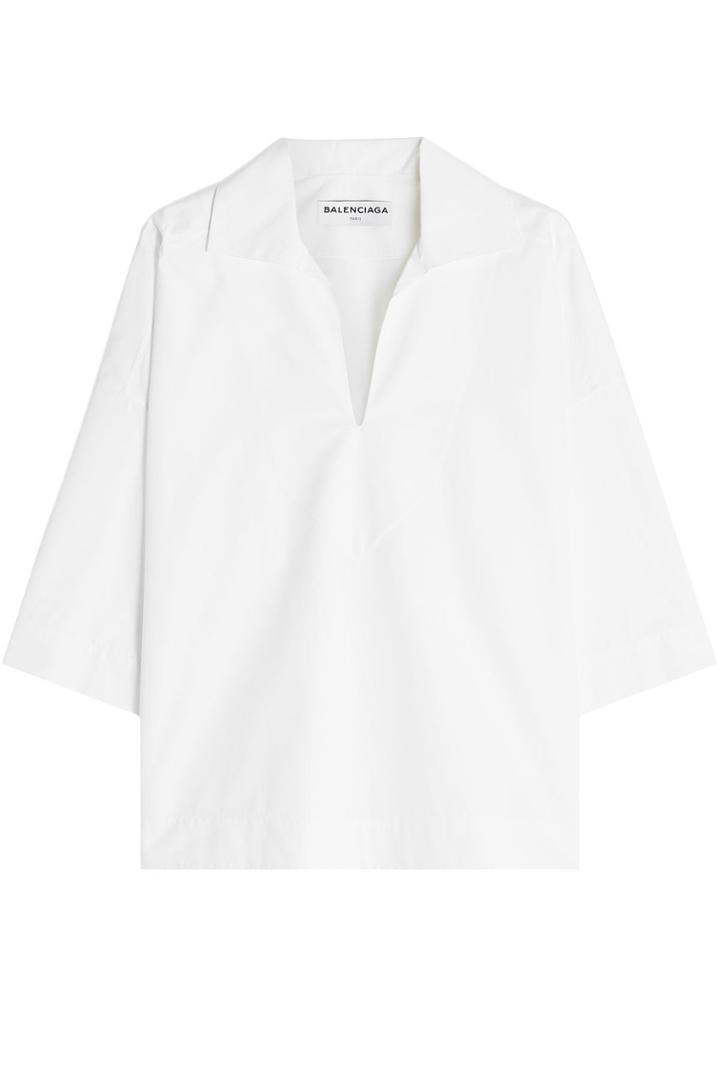 Balenciaga Balenciaga Cotton Poplin Sailor Blouse