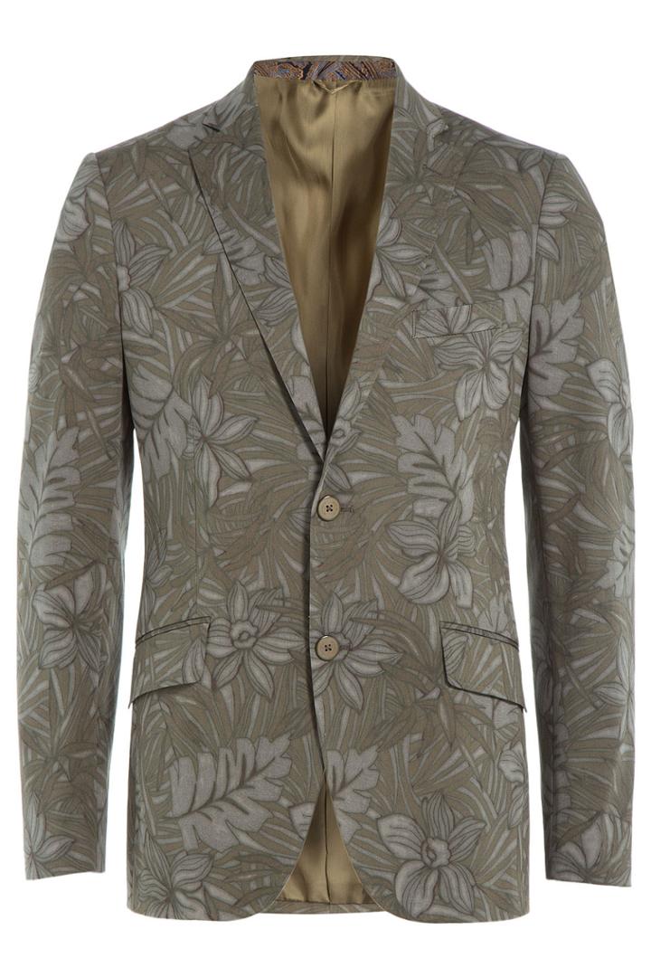 Etro Etro Printed Cotton Blazer - Green