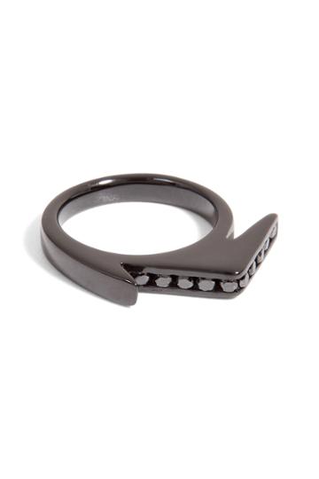 Lynn Ban Lynn Ban Black Rhodium-plated Silver Jagged Knuckle Ring A