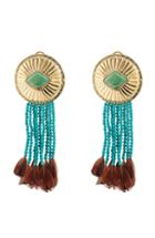 Aur Lie Bidermann Navajo Earrings With Turquoise And Pheasant Feathers