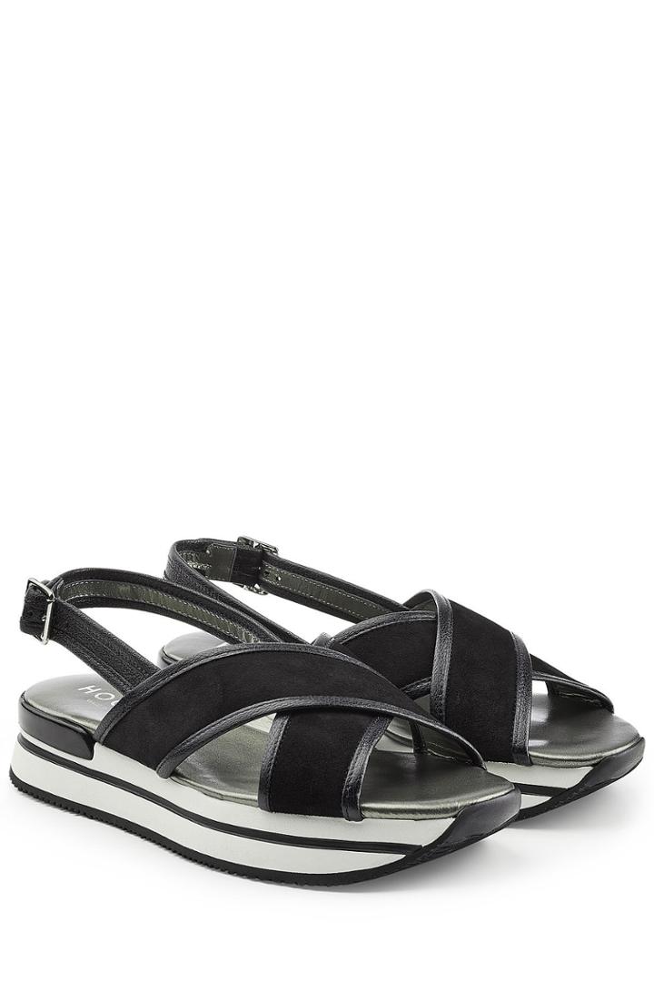 Hogan Hogan Platform Sandals With Leather And Suede