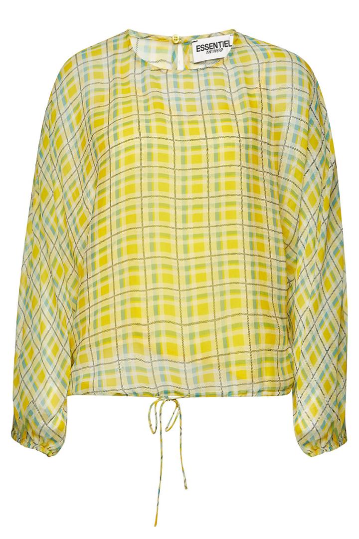Essentiel Antwerp Essentiel Antwerp Checked Oversized Top