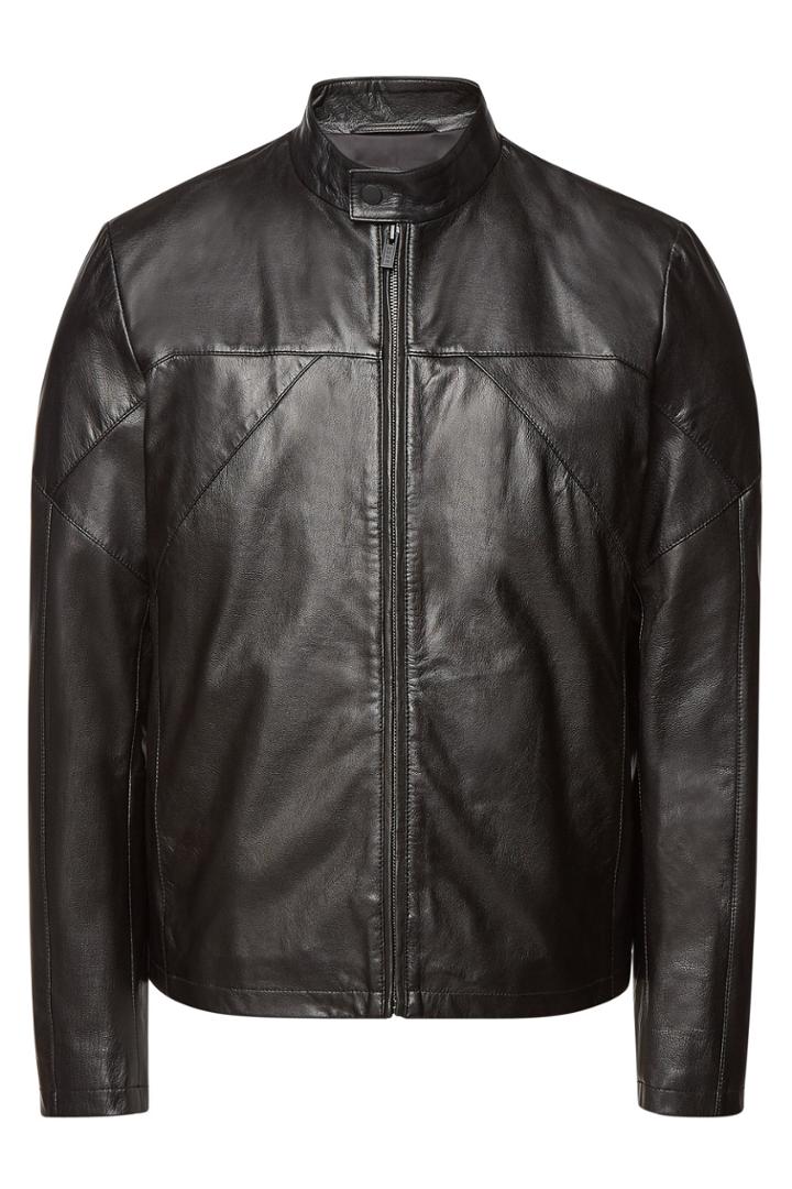 Hugo Hugo Lutger Leather Biker Jacket