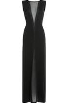 Missoni Missoni Sheer Paneled Viscose Maxi-dress - Black