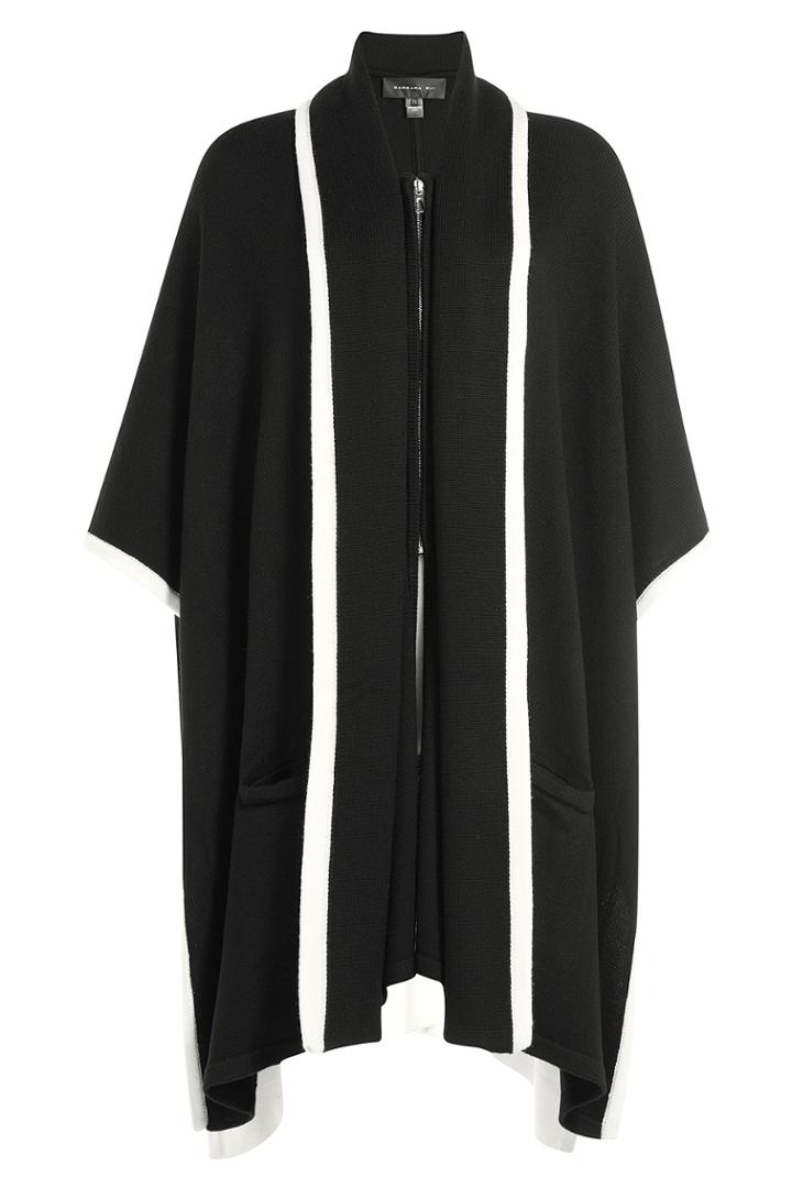 Barbara Bui Barbara Bui Two Tone Wool Cape - Black