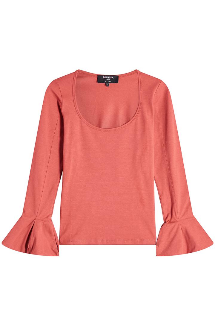 Paule Ka Paule Ka Cotton Top With Flared Cuffs