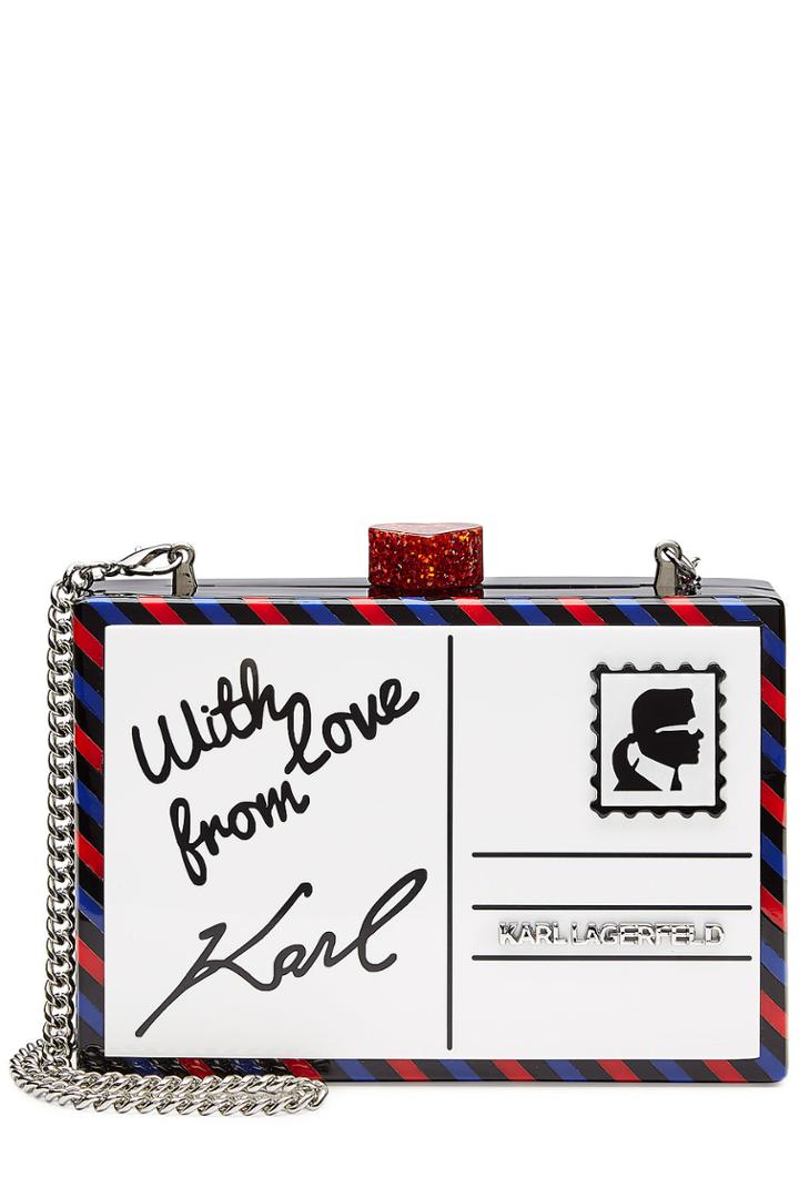 Karl Lagerfeld Karl Lagerfeld Printed Box Clutch