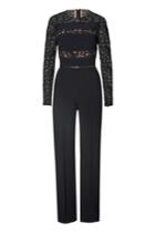 Elie Saab Elie Saab Lace Paneled Jumpsuit - Black