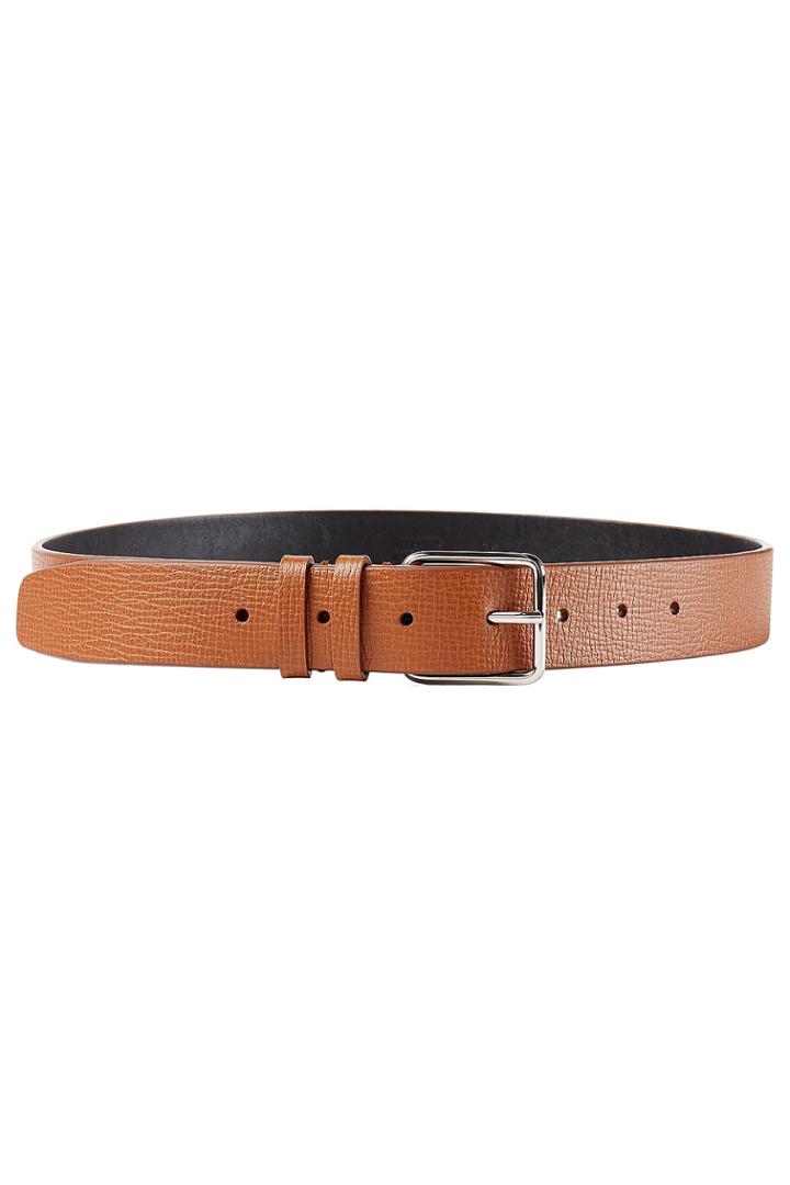 Jil Sander Jil Sander Textured Leather Belt - Brown