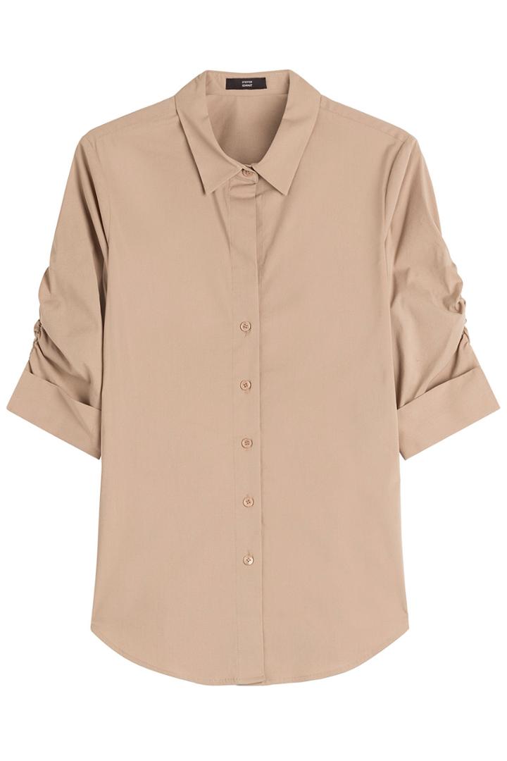 Steffen Schraut Steffen Schraut Gathered Sleeve Shirt - Beige